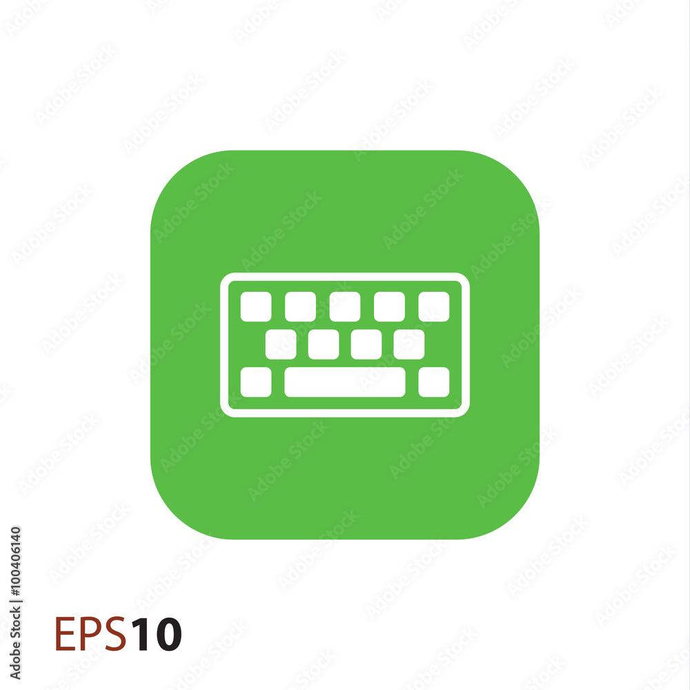 Poster computer keyboard icon for web and mobile