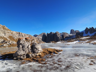 Winterwanderung auf die Drei Zinnen Hütte - Dolomiten