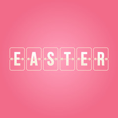 vector Easter Scoreboard, pink and white flip symbol isolated on pink background