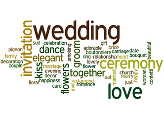 Wedding, word cloud concept 3