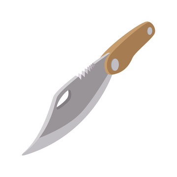 Camping knife cartoon icon