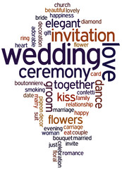 Fototapeta premium Wedding, word cloud concept 8