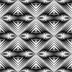 Design seamless monochrome geometric pattern