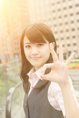 Fototapeta premium ok gesture