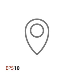 Geotag pin icon for web and mobile