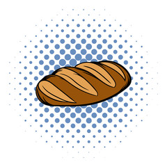 Fresh bread can comics icon