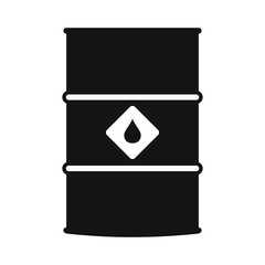 Oil barrel black simple icon