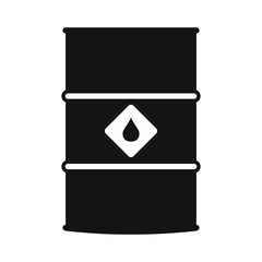 Oil barrel black simple icon