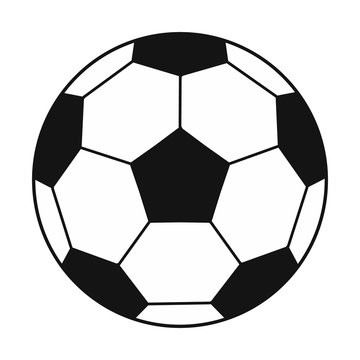 Soccer ball black simple icon