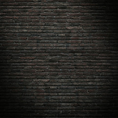 Part of the old, black brick wall. Mockup