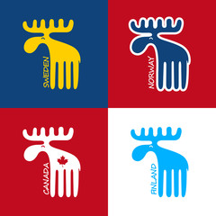 Moose as a symbol of Canada, Sweden, Finland and Norway