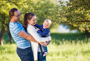 Fototapeta premium Happy family in nature