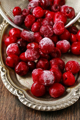 Frozen cherries fruits