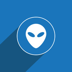 Alien head icon for web and mobile