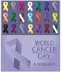 World Cancer Day Background. Vector illustration.