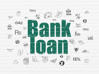 Money concept: Bank Loan on wall background