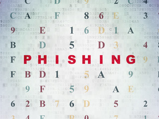 Obraz premium Security concept: Phishing on Digital Paper background