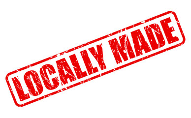 Locally made red stamp text