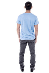 Obraz premium Full length image of man facing the wall