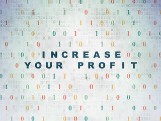 Fototapeta na wymiar Business concept: Increase Your profit on Digital Paper background