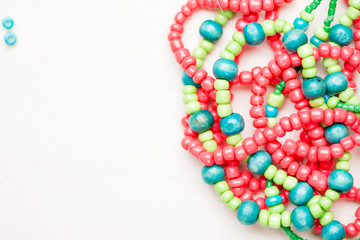 glass beads and thread beads