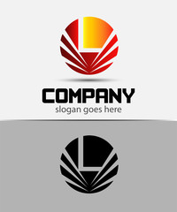 Letter L logo icon design template elements

