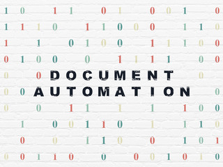 Business concept: Document Automation on wall background