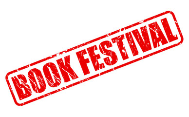 Book festival red stamp text