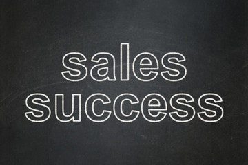 Advertising concept: Sales Success on chalkboard background