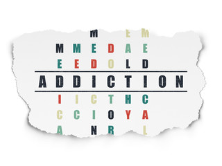 Health concept: Addiction in Crossword Puzzle