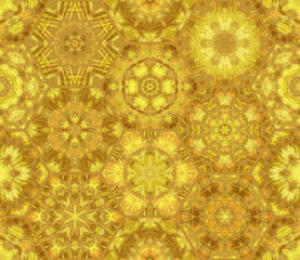 Seamless luminous gold pattern.