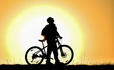 Obraz premium doğada bisiklet ile huzur