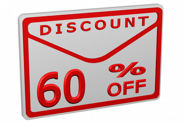 Envelope with sign discount 60 % off
