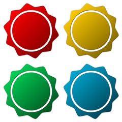 Four Colorful vector stickers set