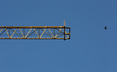 yellow construction crane