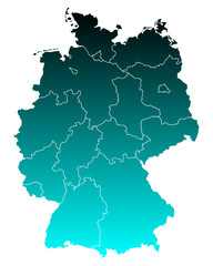Obraz premium Karte von Deutschland