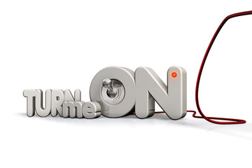 Fototapeta premium Turn me on - Schalter - Kabel