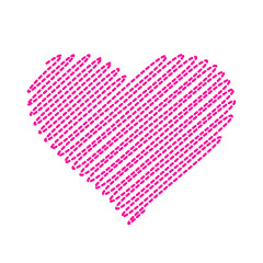 embroidered heart isolated