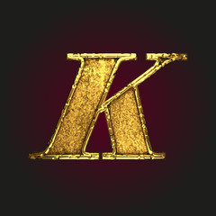 k vector golden letter