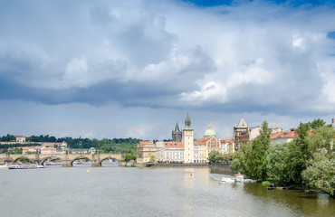 Fototapeta premium Starożytna średniowieczna architektura Praga, Czechy, Europa