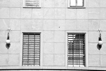 in europe italy milan old architecture and venetian blind wall