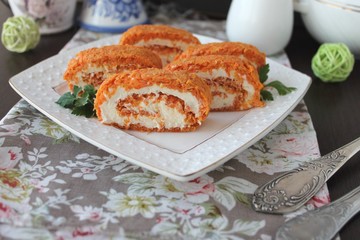 carrot roll with cheese