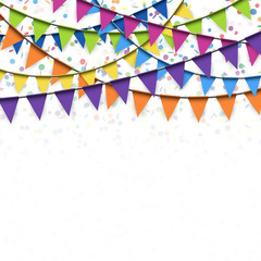 Fototapeta premium garlands and confetti background