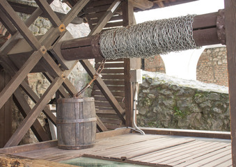 Well with a bucket in the Carpathian Mountains, Ukraine