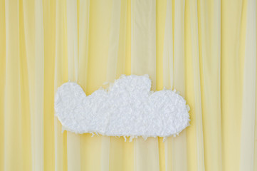 paper white cloud on the wall like decoration