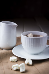 Cocoa drink with marshmallows