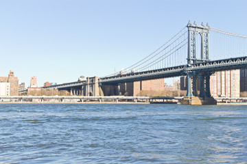 Fototapeta na wymiar Brooklyn Bridge at New York