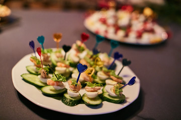 appetizers at a banquet