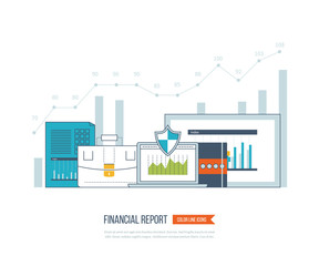 Business analysis, financial report and strategy. 