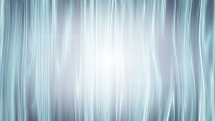 white curtains waving